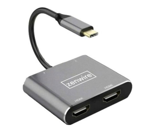 Zenwire Hub USB-C 4w1 2xHDMI 4K USB 3.0 PD 87W - 1604639 - zdjęcie